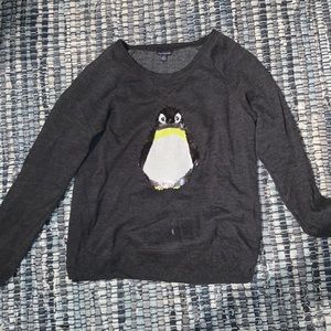 American Eagle sequin penguin sweatshirt